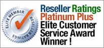 Platinum Plus Elite Customer Excellence Award from Reseller Ratings
