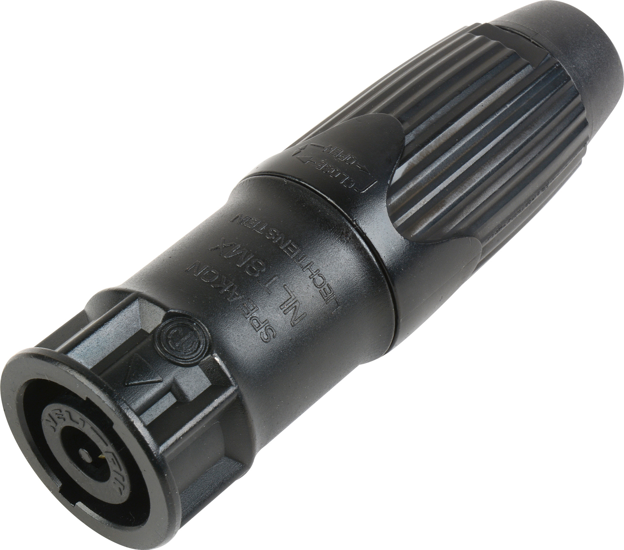 Neutrik NLT8MX-BAG 8 Pole Male Speakon Connector - Black-Chrome