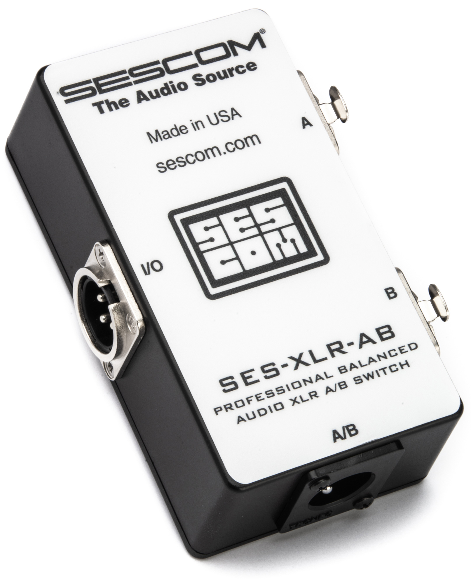 Sescom SES-XLR-AB Balanced Audio Pro Grade XLR A/B Passive Switch