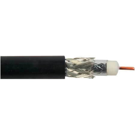 Belden 1694A 0101000 CMR Rated 6G-SDI RG6 75 Ohm Digital Coaxial Video Cable 18AWG - Black - 1000 Ft