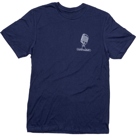 Markertek 55SH Shure Mic T-Shirt - Navy Blue - Large