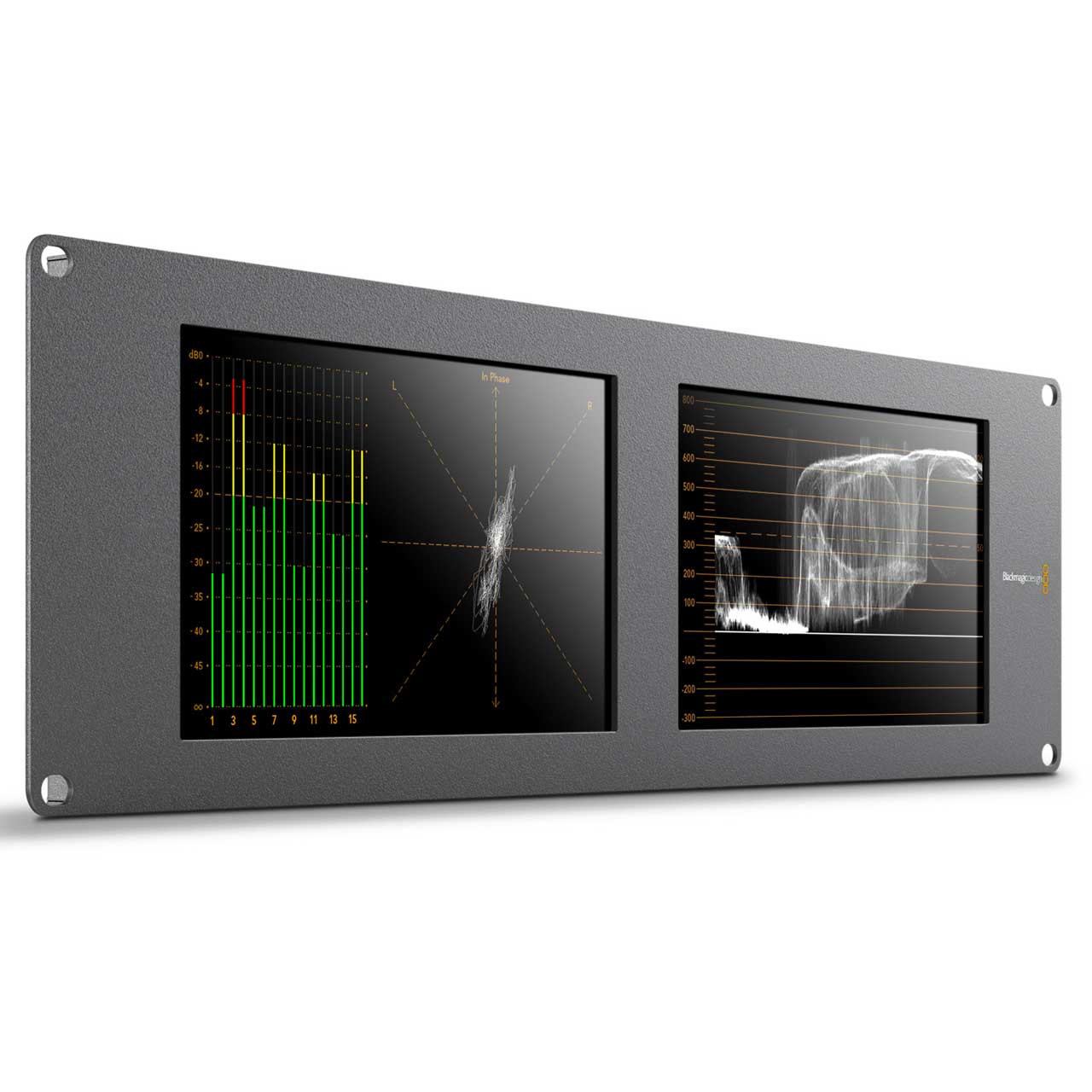 Blackmagic Design HDL-SMTWSCOPEDUO4K2 SmartScope Duo 4K Dual 8-Inch 6G-SDI  Rack Mounted Monitors with Built-in Scopes