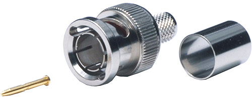 Kings 2065-11-9 M66 BNC Connector for Belden 1855A 1865A & Gepco VDM230 -  Silver - 100/pack