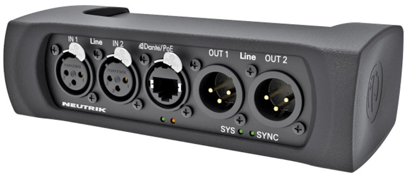 Neutrik NA2-IO-DLINE Bi-Directional DANTE Audio Interface With Balanced XLR  and Ethernet Connections