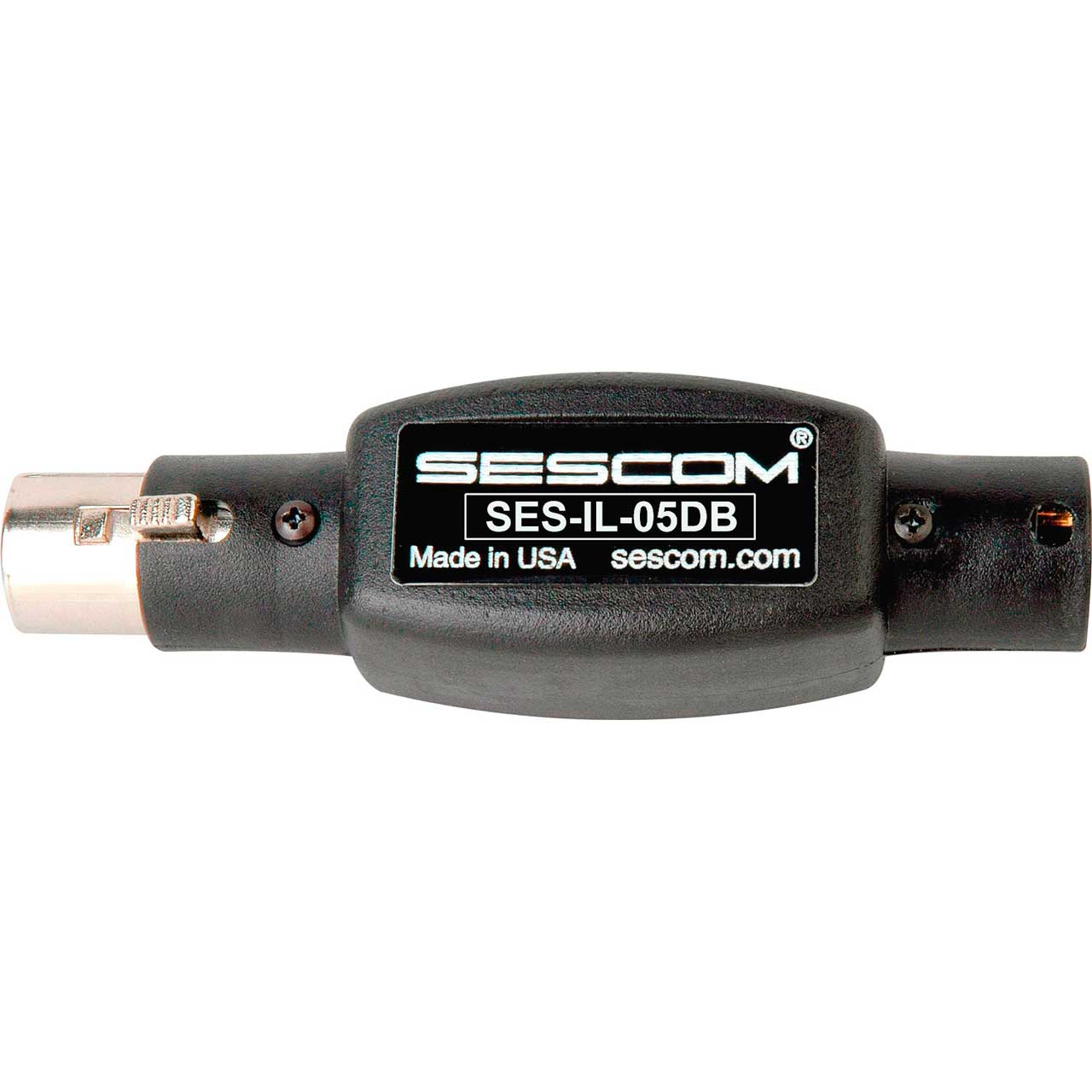 Sescom SES-IL-05DB 3-Pin XLR Male to 3-Pin XLR Female Inline Attenuator -  05db