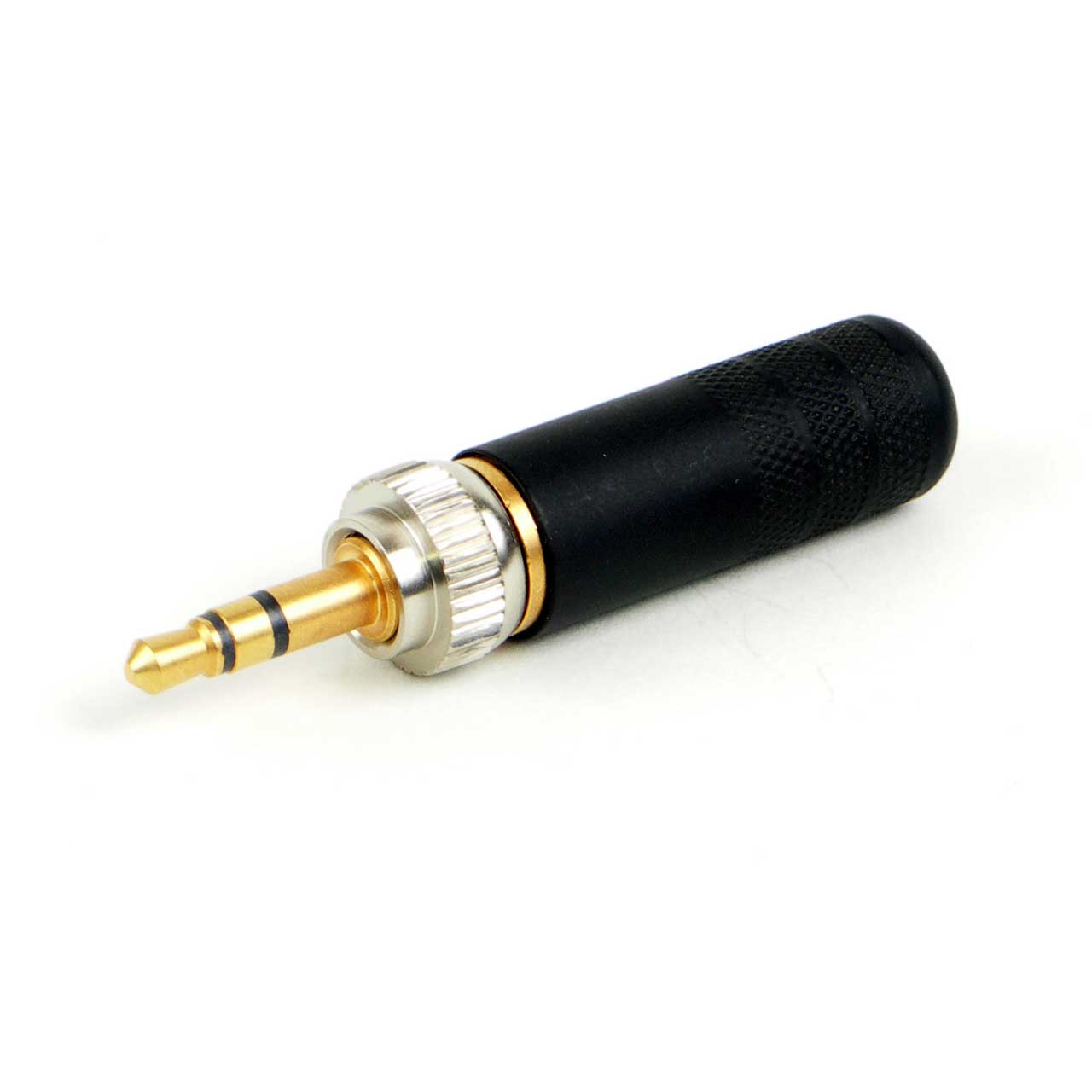 Switchcraft 35hdlbaus 3 5mm Locking Stereo Plug Black Handle Gold Plug 175 Cable Opening