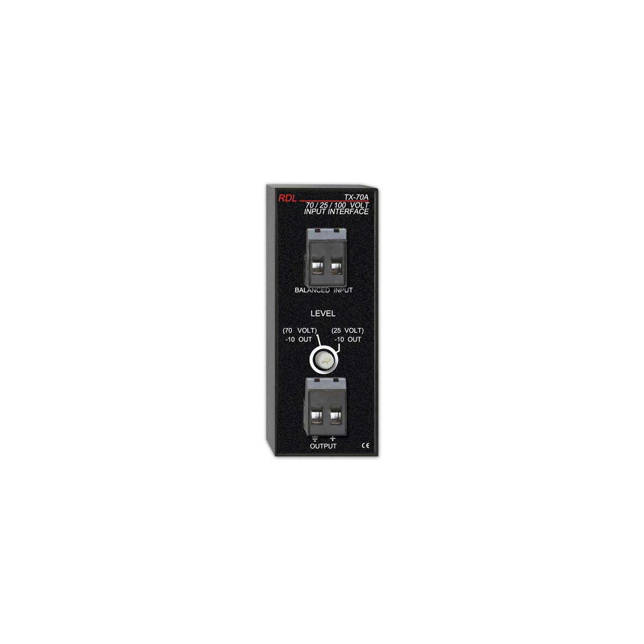 RDL TX-70A 25V/ 70V/ 100V Speaker Level Input Interface - Unbalanced Line  Output