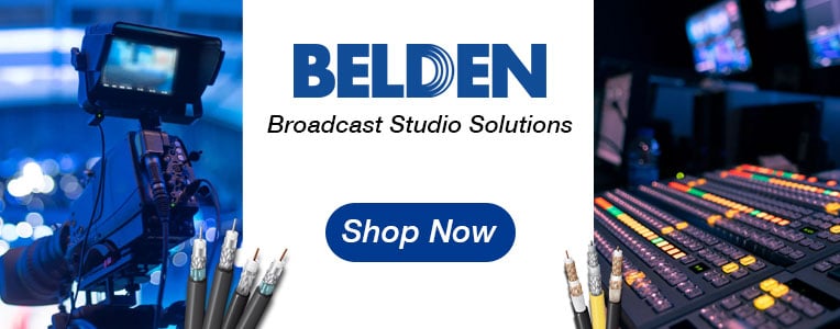 Belden provides the best cable for broadcast studios