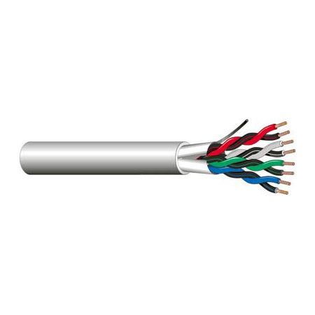 West Penn 3751 18 AWG 2 Pair 4 Conductor Shielded Cable (1000 Ft.)