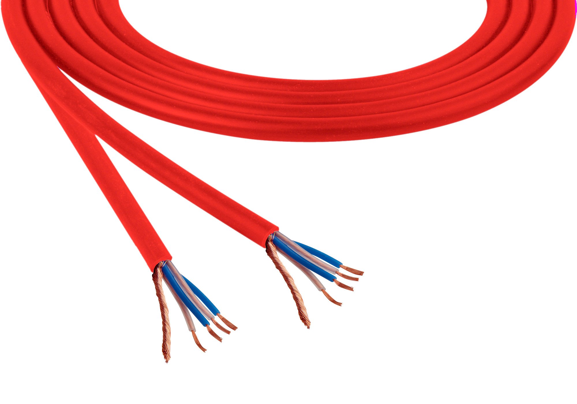 Mogami W2534 Neglex Quad Mic Cable - Red Per Foot