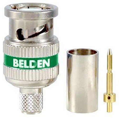 Belden 1694abhd3 1694a Rg6 3 Piece Hd Bnc Crimp Connector Wgreen Band 9725