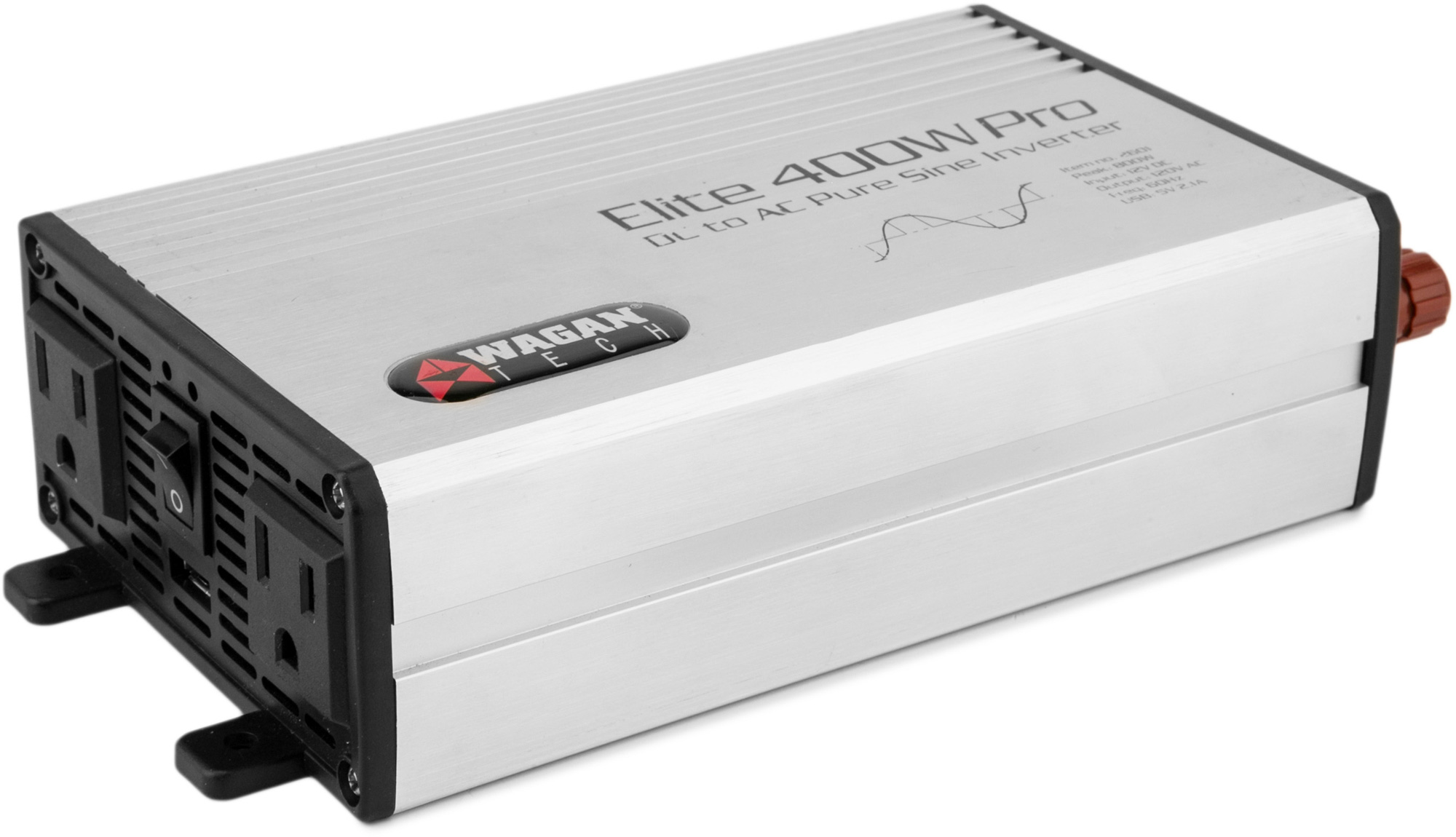 Wagan 2601 Elite 400 Watt PRO Pure Sine Wave Power Inverter