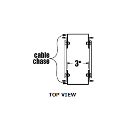 Middle Atlantic 5CC21 Cable Chase Kit for 5-21