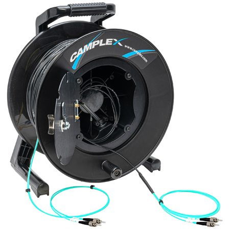 Camplex - CMX-LTR02STM0750 - 2-Channel St Multimode Indoor-Outdoor Fiber Optic Snake Reel - 750 Foot