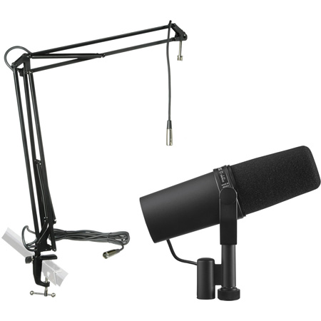 Shure SM7B Podcast Mic Kit with MXL BCD-STAND Mic Boom Arm & Attached ...