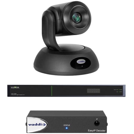 Vaddio EasyIP 20 Base Kit - Pro IP PTZ Camera System - 20x Zoom - Black