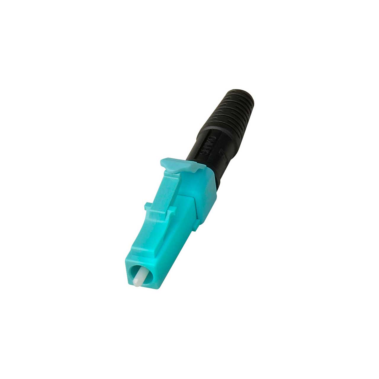 Senko Premium Lc Sx 127um Om3 Aqua Fiber Connector With 3mm Mini Boot Black Pot Polish Style