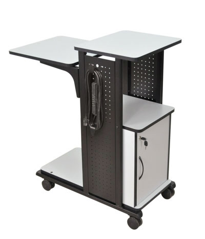 Amplivox SN3310 Mobile Presentation Station with laptop shelf