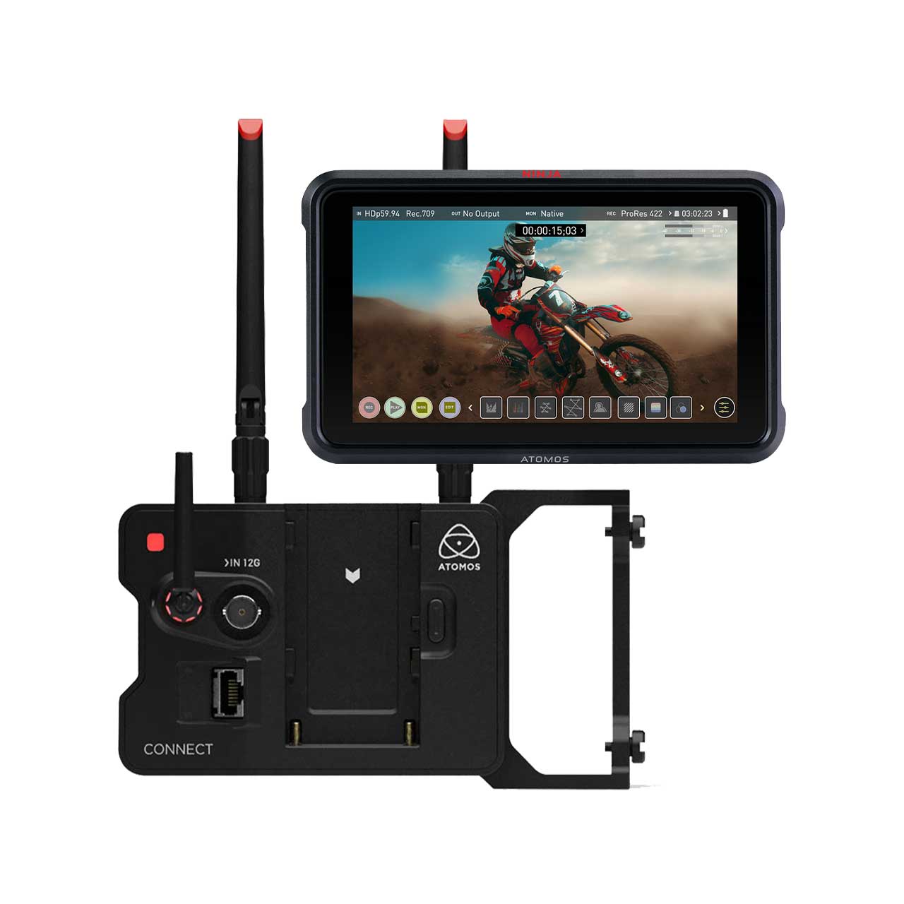 Atomos Ninja V 5-Inch HDR Viewable Portable Monitor with Power Kit v2  Bundle 