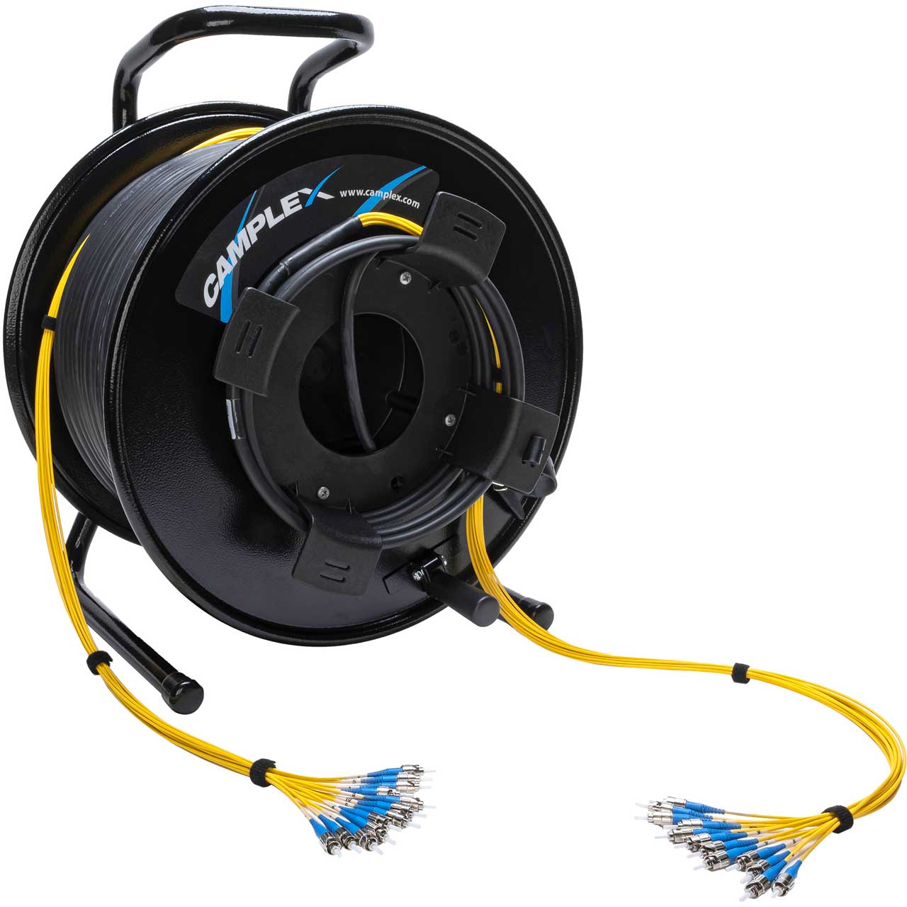 Camplex CMX-TFR12ST-1250 TiniFiber 12-Channel ST-Single Mode Armored  Tactical Fiber Optic Snake on Reel - 1250 Foot