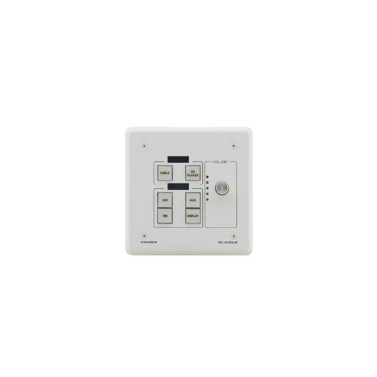 Kramer RC-63DLN 6-Button KNET Control Keypad with Knob with Displays ...