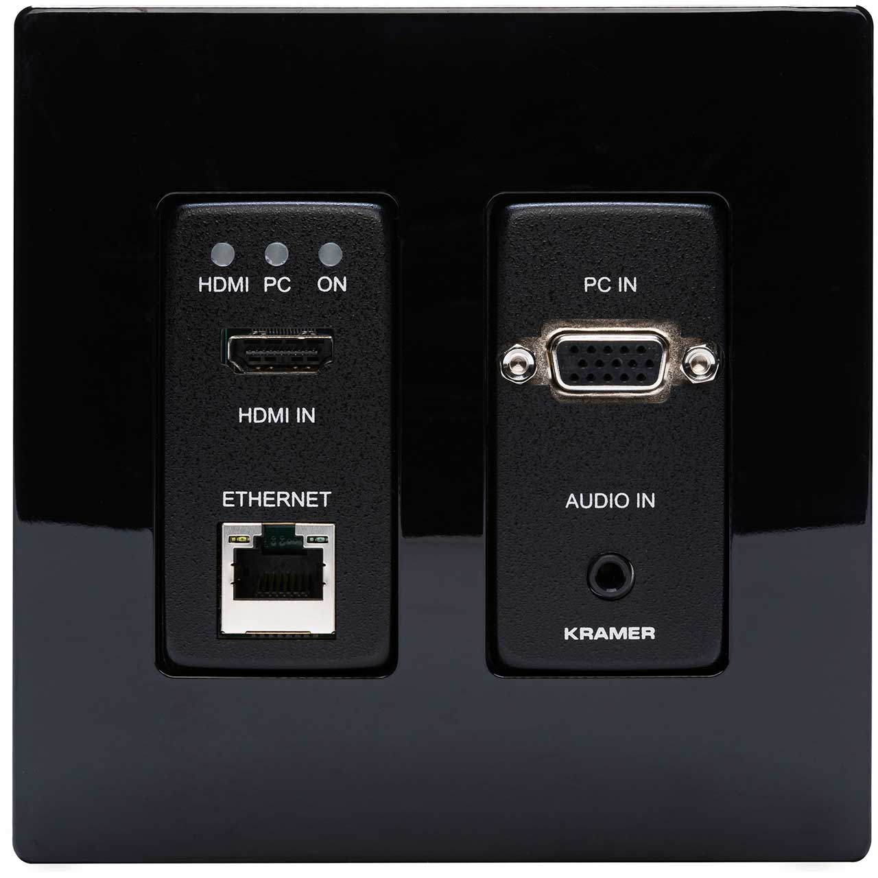 Kramer WP-20 4K60 HDMI/VGA Auto Switcher Wall Plate PoE/HDBaseT w/Maestro  Room Automation - Black
