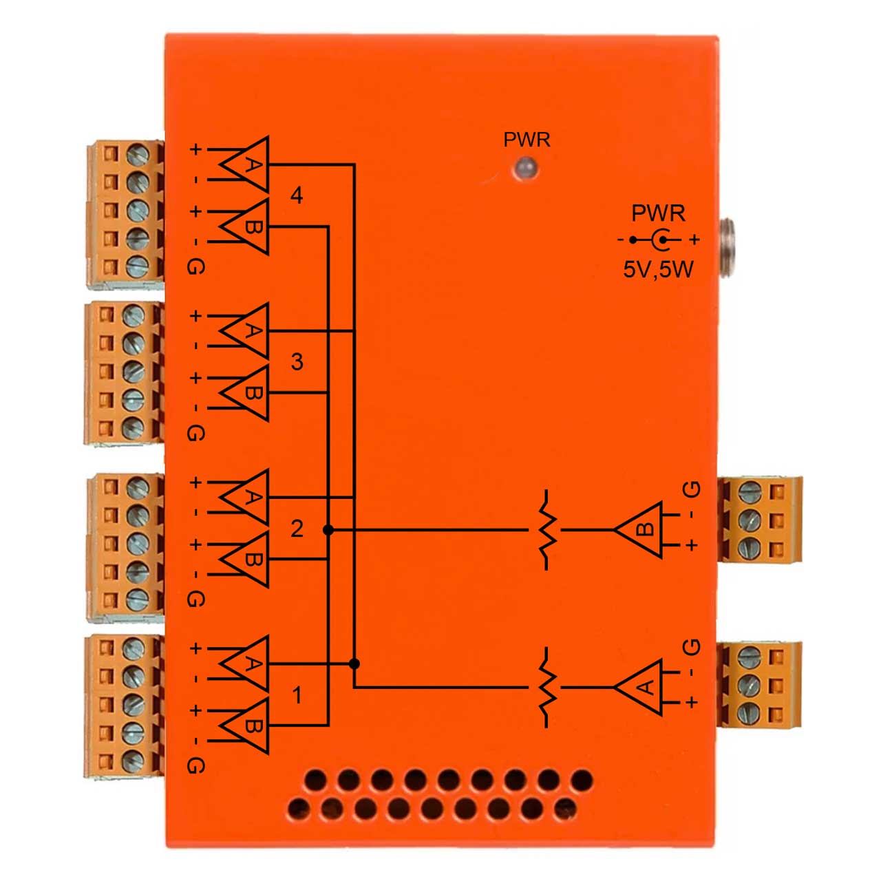 Multidyne Nbx Da 2x4 Aa 1x8 2x4 Analog Audio Distribution Amplifier