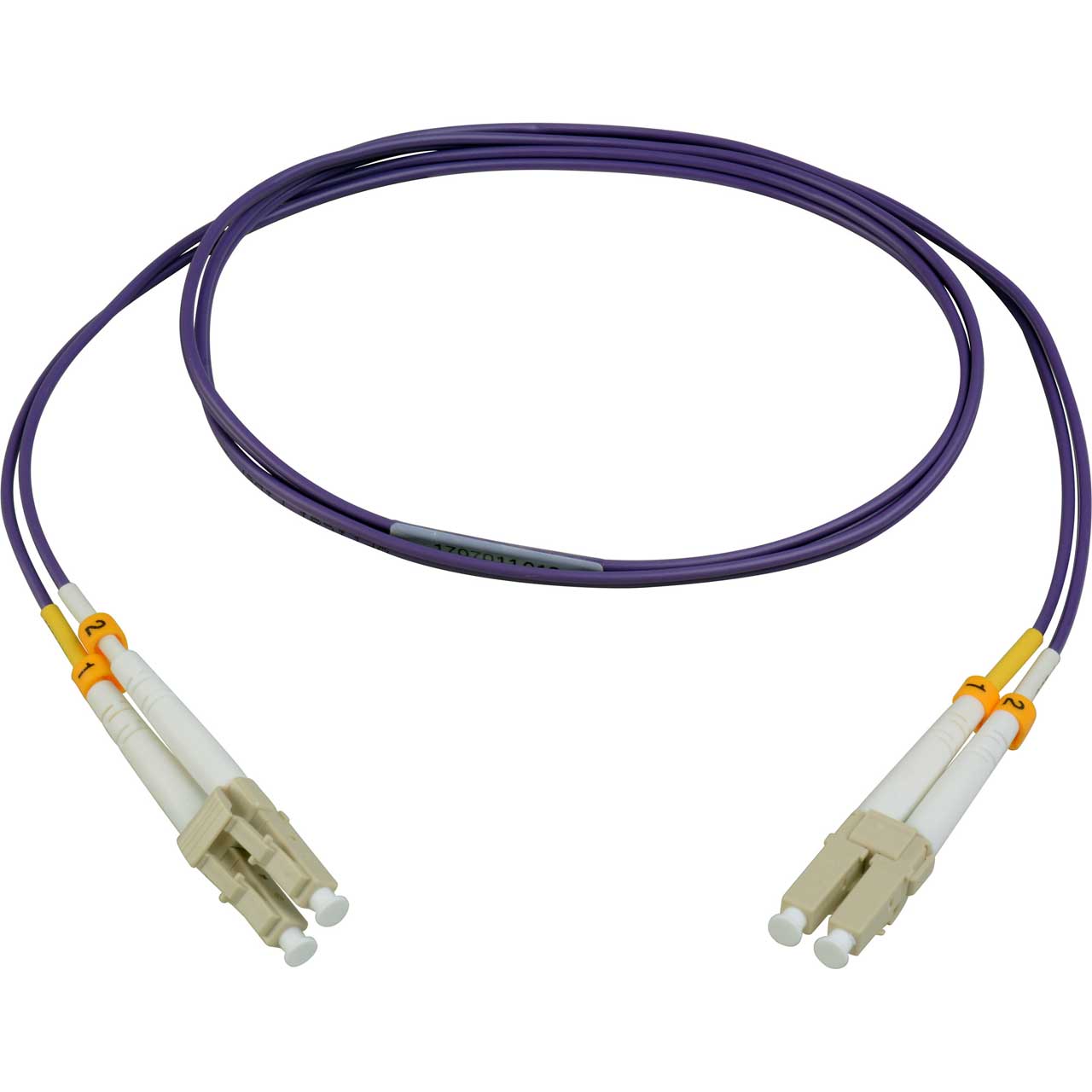 Om4 1040100g Multimode Duplex Lc To Lc Plenum Fiber Patch Cable Purple 200 Meter 9077