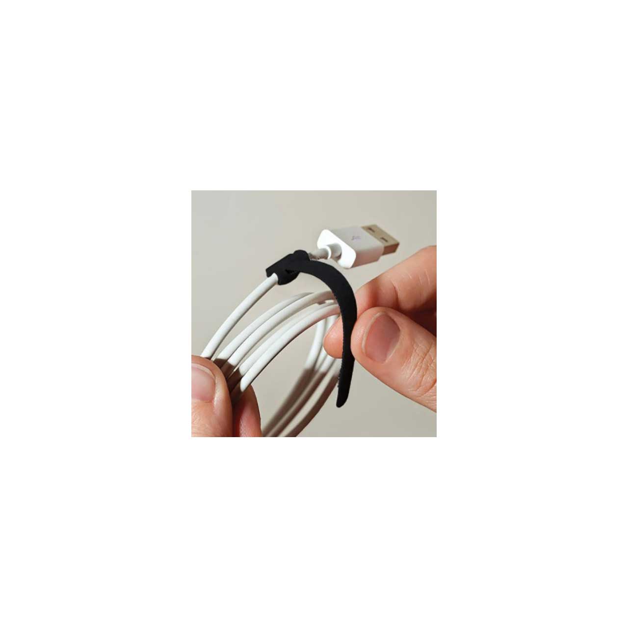 Rip-Tie Mini Q-35-252-BK 1/4 x 3-1/2 Inch Hook & Loop Cable Ties - 252  Pieces - Black