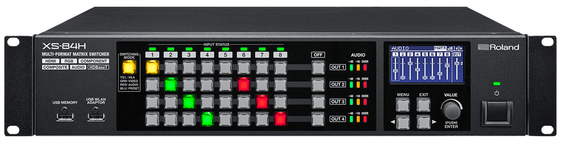 Roland XS-84H 8-in x 4-out Multi-Format AV Matrix Switcher