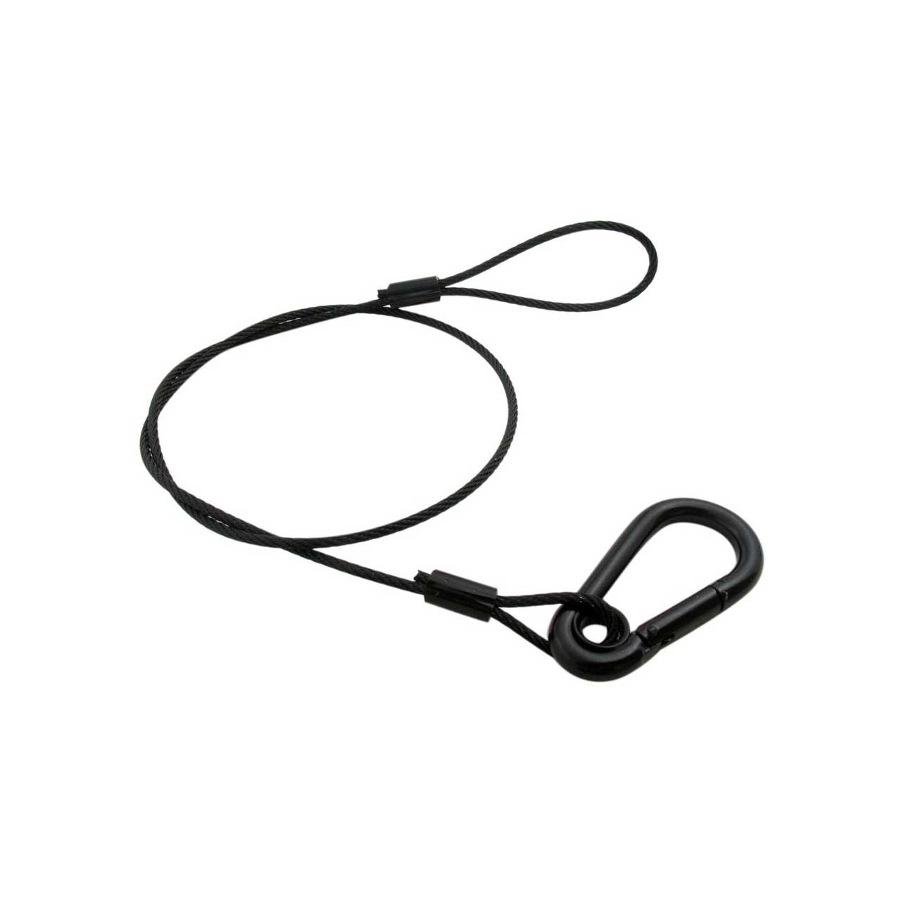 SAFE-2 30 Inch Black Safety Cable with 5/16 Inch Springhook