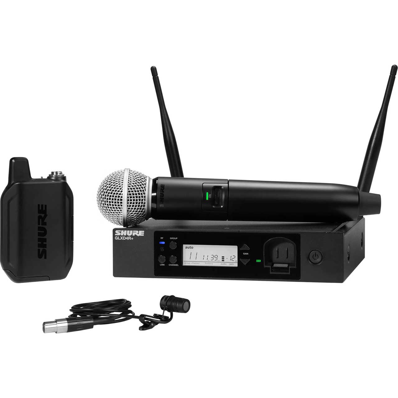 Shure GLXD124R 85 SM58 Dual Band Wireless Combo Rack