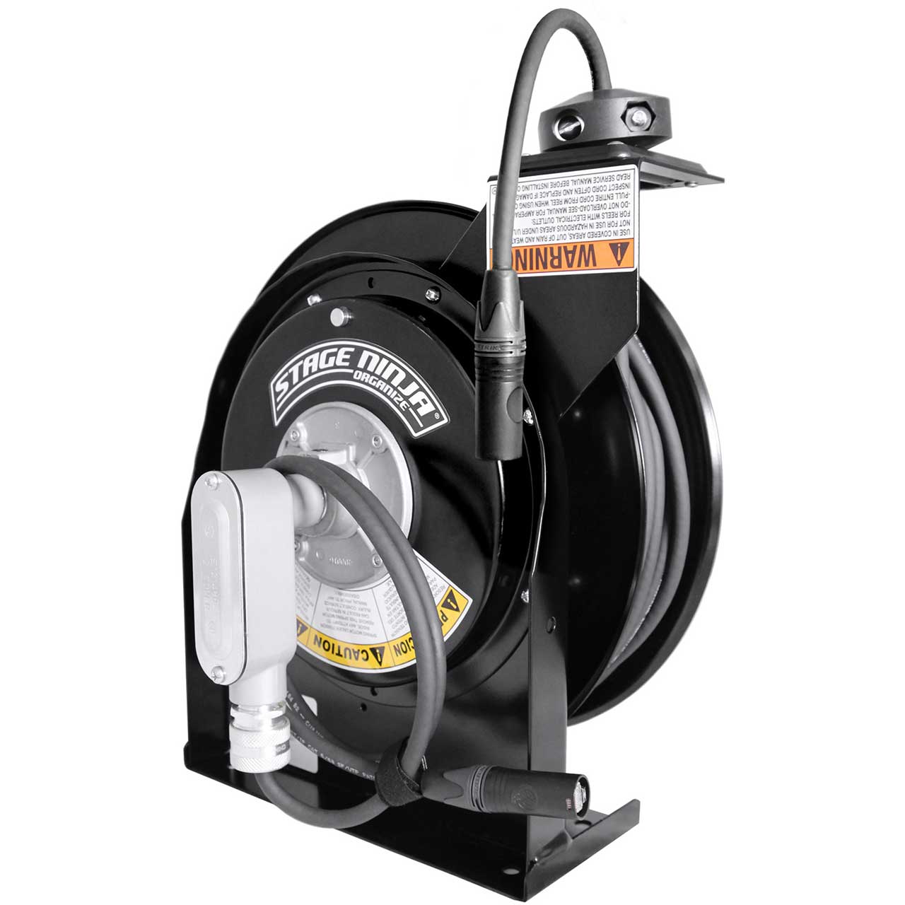 Stage Ninja SN-CAT6-65-S 65 ft. Retractable Cat6 Cable Reel at
