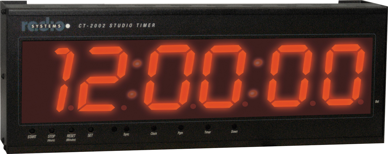 Radio Systems CT-2002 4-Inch LED Studio Clock & Timer with I/R Remote