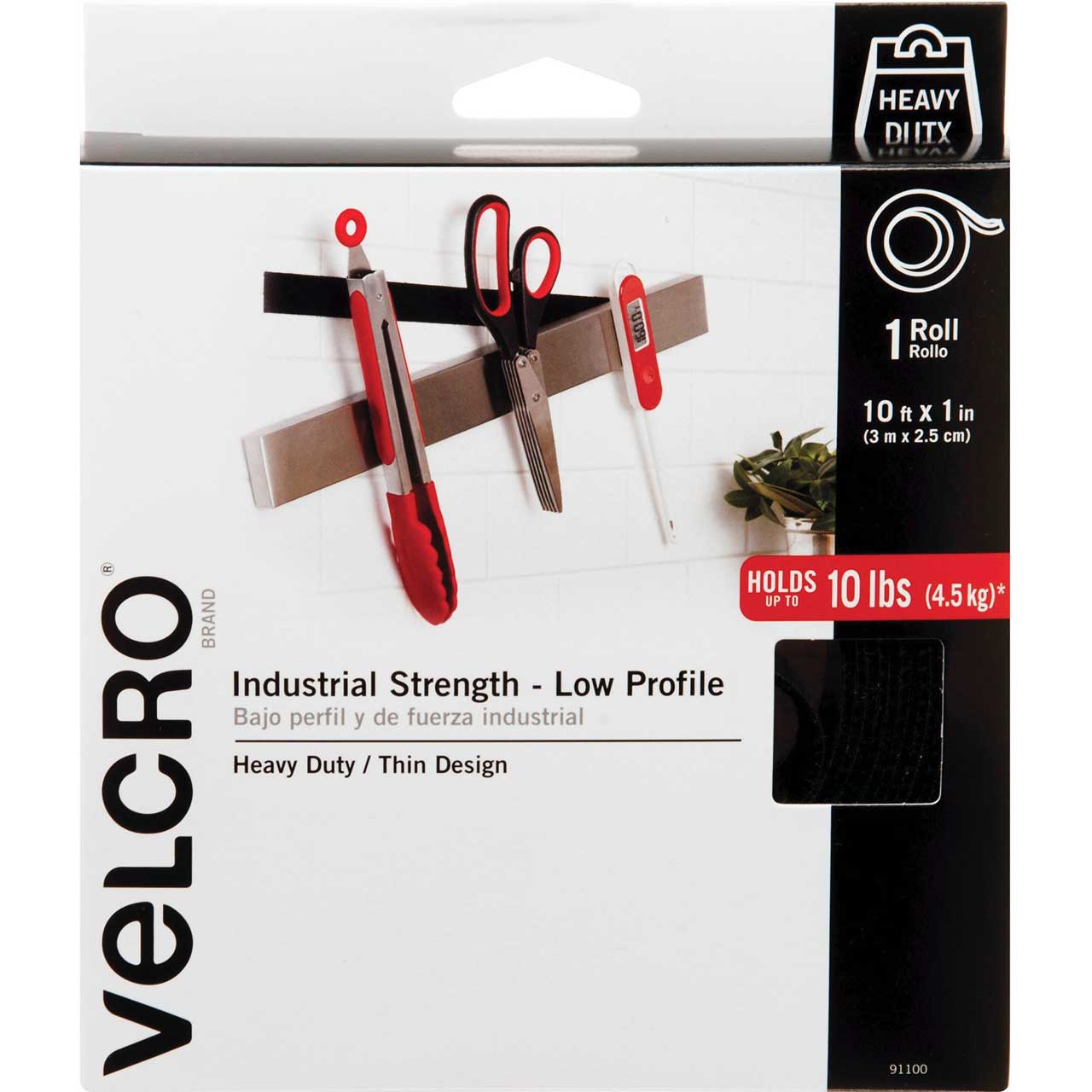 VELCRO® Brand Low Profile Hook & Loop Tape Roll