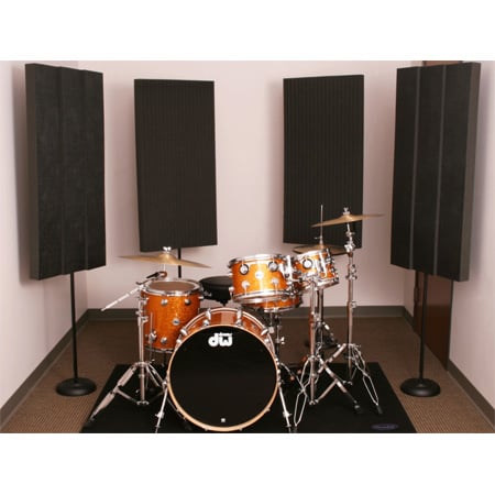 Auralex PROMAX-V2PUR Acoustic Panels with Floor Stands - Pair Purple