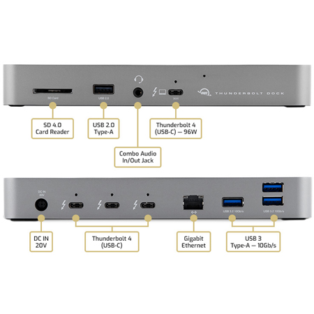 OWC OWCTB4DOCK Thunderbolt 4 Dock with Cable - up to Two 4K Displays or ...