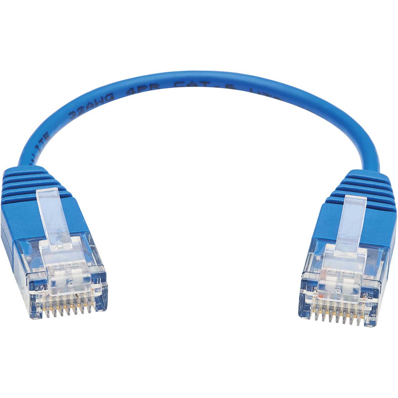 Tripp Lite N200-UR6N-BL Cat6 Gigabit Molded Ultra-Slim RJ45 M/M Ethernet  Cable - Blue - 6 Inch