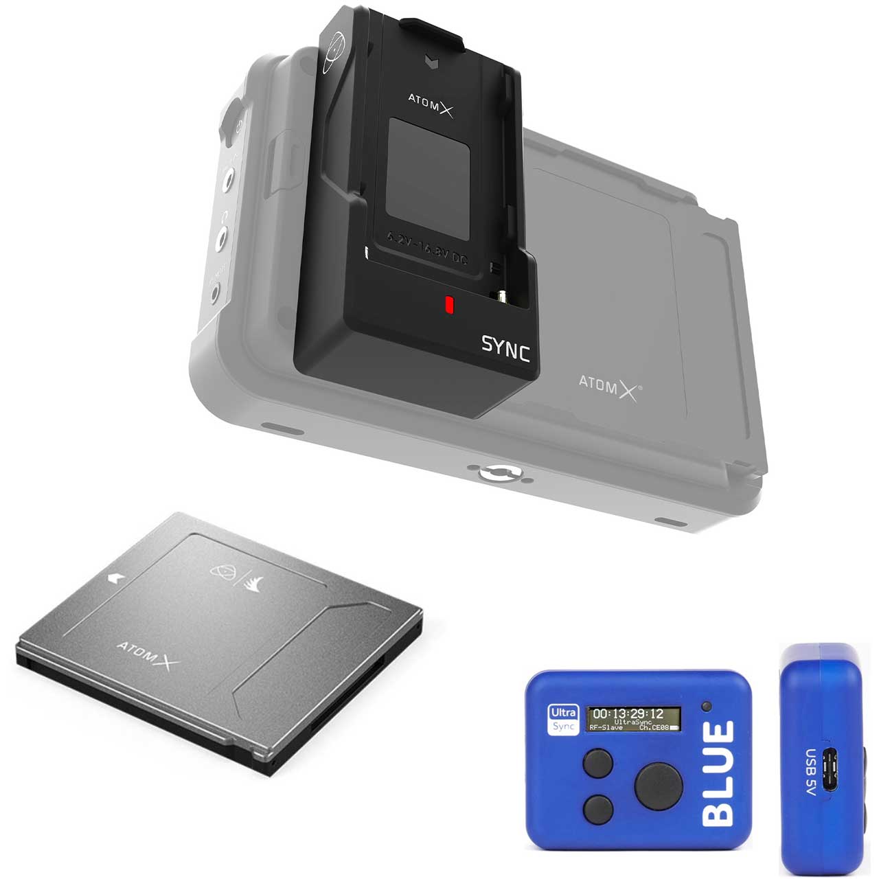 Tascam Portacapture X8 Bluetooth Sync Kit w/ Atomos Ultrasync Blue 