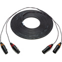 Photo of Sescom 2XLM-2XLF-300 2-Channel Snake Cable XLR Male to XLR Female with 24 inch Fanout - 300 Foot