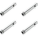 Atlas AD-15B 4-Inch Mic Stand Cable Feed Through Adapter - Chrome Finish - 4 Pack