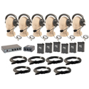 Photo of Anchor PortaCom 6 User Pack Intercom System w/ 6 Belt Packs/Headsets(Single Muff)/PC-2000/B3-2000/Case & 7 EX-50M Cables