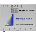 Apantac HDM2.0-1x4-II MT Hood 1x4 HDMI 2.0 Splitter/Distribution Amplifier - Supports 4K 60Hz 4:4:4 and HDCP 2.2