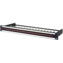 Photo of AVP AV-D232E1-AMN-B10 1 RU Midsize (Mini-WECO) Video Patch Panel - 2 x 32 - Normaled - Non-Terminating w/ Cable Bar