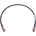 Photo of Laird 12G-SDI/4K UHD Belden 4855R Cable with 4855RBUHD3 BNC Connectors - Black - 18 Inch