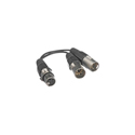 Bescor XLRYM One 4-Pin Female XLR to Two 4-Pin Male XLR Y Cable for Power Applications