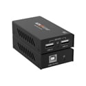 BZBGEAR BG-USB-LR100 2-Port USB 2.0 Extender Over a Single CAT5E/6/7 Cable up to 330 Feet