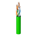 Photo of Belden 2412 CMR Enhanced Premise 350MHz CAT6+ 4 Pair U/UTP Cable Solid Copper 23 AWG - Green - Per Foot