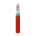 Photo of Belden 2412FS Riser/CMR CAT6+ Enhanced Premise Horizontal 4-Pr Cable (350MHz) F/UTP Foil-Shld 23AWG - Red - 1000 Ft