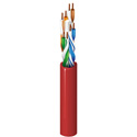 Photo of Belden 7883A Riser/CMR CAT6 Ethernet Patch Cable 4-Pair U/UTP PVC Jacket BC 24 AWG - Red - 1000 Foot